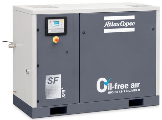 Suche pompy próżniowe 69dB VSD, sprężarka z wtryskiem wody o mocy 18 kW Atlas Copco AQ 18
